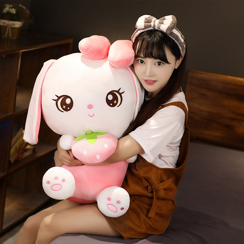 Strawberry Rabbit Doll Plush Toy For Children