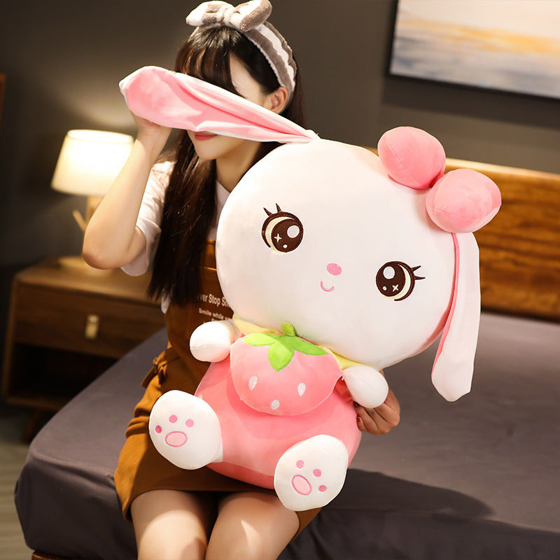 Strawberry Rabbit Doll Plush Toy For Children