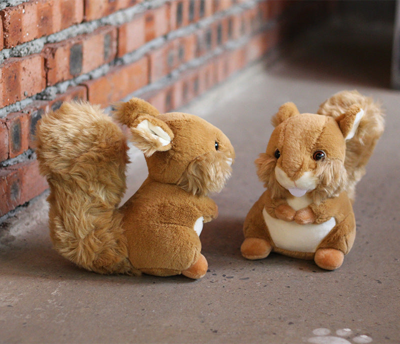 Cute Squirrel Plush Toy Doll Home Decoration